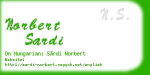norbert sardi business card