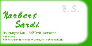 norbert sardi business card